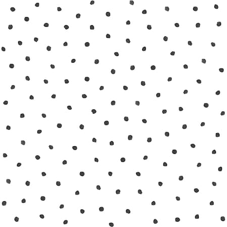 Manhattan Comfort Irving Pixie Black Dots 33 ft L X 209 in W Wallpaper BR4060-138934
